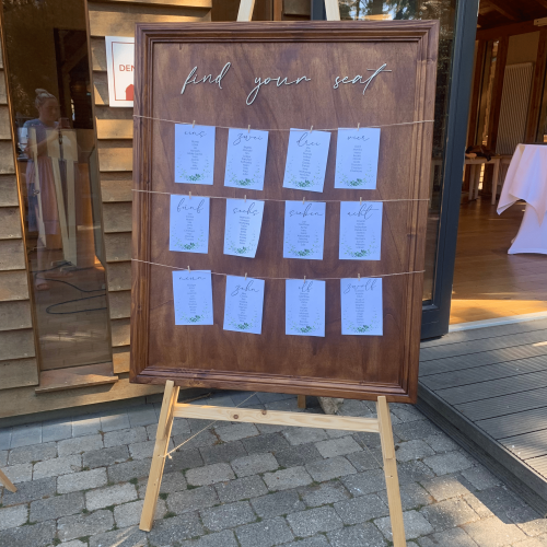XXL Sitzplan vor Location